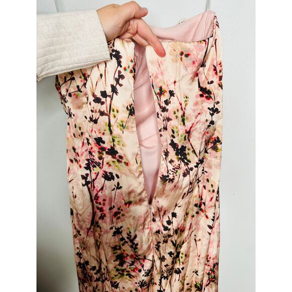 KATIE MAY Pink Floral Strapless Sleeveless Come On Home Midi Dress Size 0 - Picture 11 of 15